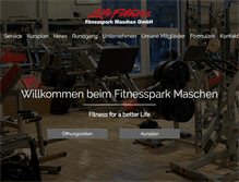 Tablet Screenshot of fitnessparkmaschen.de